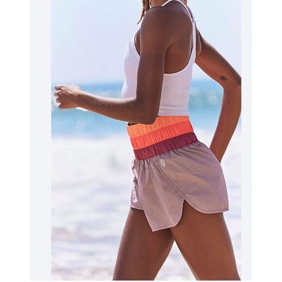 New Free  PEOPLE The Way Home Gradient Waistband Shorts Size M - Picture 1 of 6